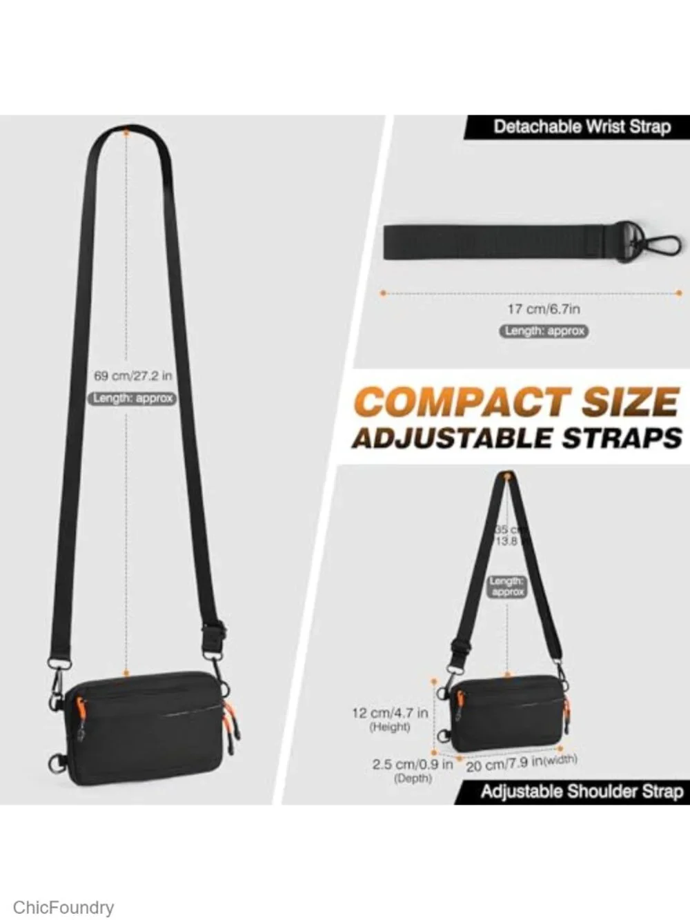 N/A compact wristlet